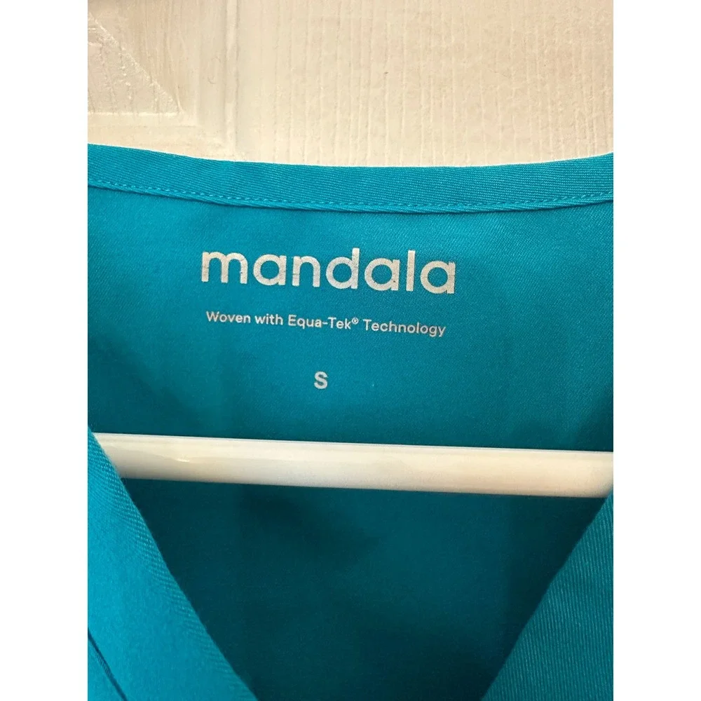 Mandala scrub set teal size S